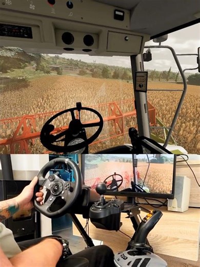 Farming Simulator Claas Medion 310 Logitech Steering Wheel Thrustmaster Farmstick #dkgc #claas #fs22