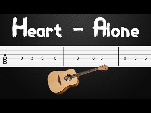 Alone - Heart Guitar Tutorial, Guitar Tabs, Guitar Lesson (Fingerstyle)