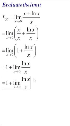 Limit of natural logarithm