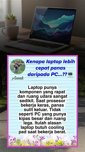 Tahukah kamu.. kenapa laptop lebih cepat panas daripada PC ?? #tahukahanda #tahukahkamu #laptop #pc