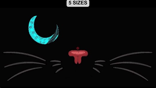 Cute Cat Face Embroidery Design, Colorful Kitty Eyes Machine Embroidery Pattern, Pet Embroidery File, 5 Sizes, Instant Download. - Etsy