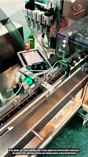 How Sensor-Guided Sorting Arm Aligns Candy Rows Into Perfect Lines