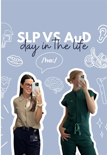 Same alma mater, different specialties: SLP vs AUD 🗣️🦻🏻🥼 @allison grace! #floridastate #speechlanguagepathology #audiology #dayinthelife #slpvsaud