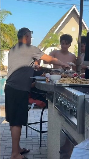 The Friends came over for the pool