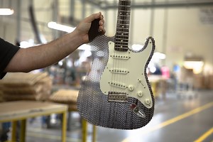 An Incredible Working Handmade Custom Fender Stratocaster Guitar Made Out of Cardboard