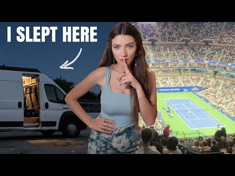 Stealth Camping the US OPEN in New York City! | FULL Experience