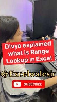 Divya explained what is Range Lookup in Excel🔥 #excelwalesir #exceltricks #exceltraining #ytshorts