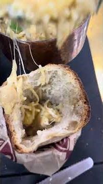 Cuzzetiello of the day: creamy pasta and potatoes in crusty bread. Come try it!
