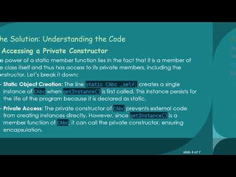 Understanding Static Member Functions in C+ + : Returning Objects from Private Constructors