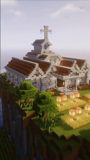 【マイクラ】洋風建築・お洒落な教会 shortver.を作ってみた【shorts】 #マインクラフト #minecraft #shorts