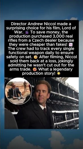 Why the Movie Lord of War Used Real Prop Weapons for Filming