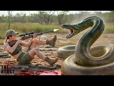 SHOCKING! Dangerous Moments Hunter Hunt Giant Python & Anaconda Attacks Farm with Perfect Shots