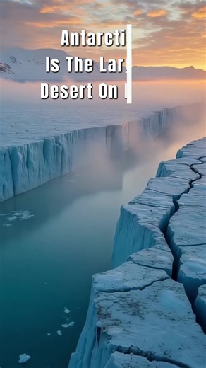 Antarctica is technically the largest desert on Earth because deserts are defined by low precipitation, not heat. #eart #antarctica #science