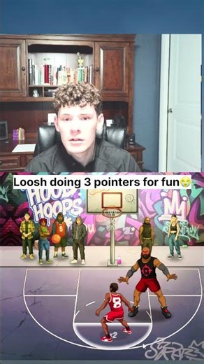 LOOSH DOING 3 POINTERS FOR FUN😭#shorts #kickstreaming