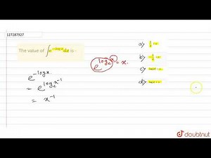 The value of `int e^(-logx)dx` is -