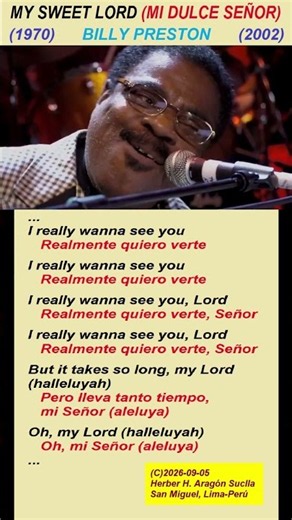 My Sweet Lord - Billy Preston (Live 2002) - Short Video. #georgeharrison #cancioneseninglés