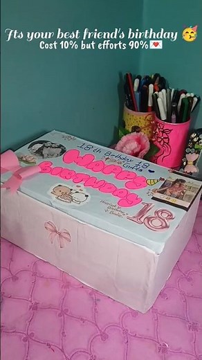18 Gifts for 18th Birthday 🎁✨.DIY gift hamper for bestie💝. #bdaygift#giftideas#gifthamper#diy#shorts