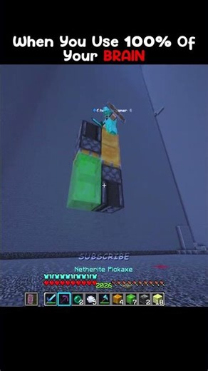 When You Use 100% Of Your BRAIN #minecraft #mlgclutch #pvp #clutch #manhunt