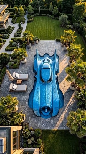 Backyard Becomes Batmobile Pool