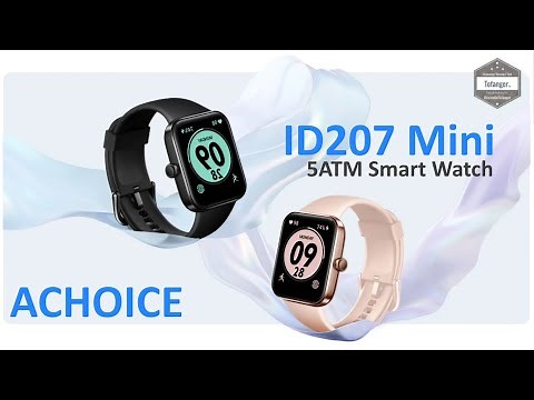 Achoice Smartwatch 207 Mini - 5ATM Connected Watch - VeryFit App - Android & iOS - ID207 Smart Watch