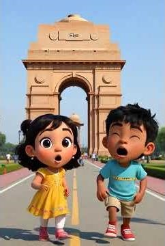 Riya Aarav Indian Gate Trip #cartoon #riyaaarav