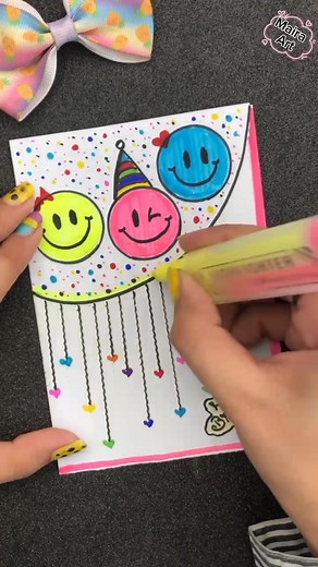 Emoji birthday card 🥳🎉 #diy #birthday #bff #love #art #craft #gift #creative #happybirthdaytoyouji #unfrezzmyaccount #foryou #foryoupage #fypシ