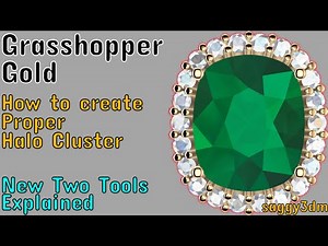 Grasshopper Gold Jewelry Tools - 11 - Hindi - How to create proper Halo | 2 tools explained