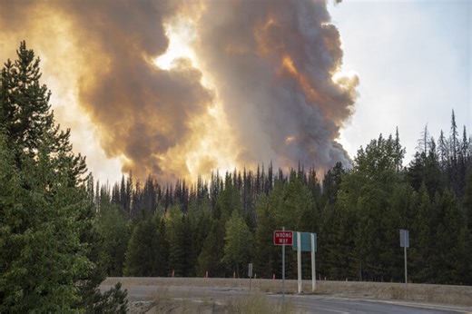 Evacuation orders issued for wildfire burning on Coquihalla