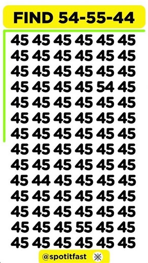 Find 54-55-44 #challenge #puzzle #shorts