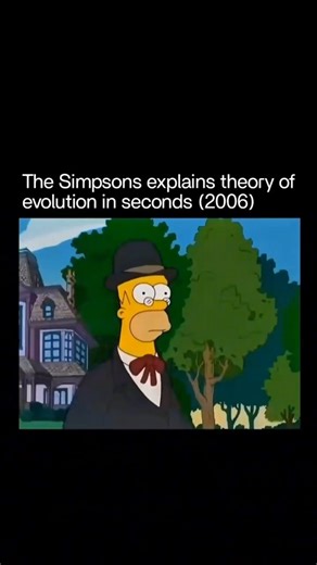 neonexplanation on Instagram: "In 2006 The Simpsons' clever animation takes viewers on a hilarious, rapid-fire journey through Earth's history, showcasing evolution from single-celled organisms to modern humans, with Homer Simpson as the final product. Via: @thesimpsons DM for credits or removal (No copyright intended). All rights and credits reserved to the respective owner"