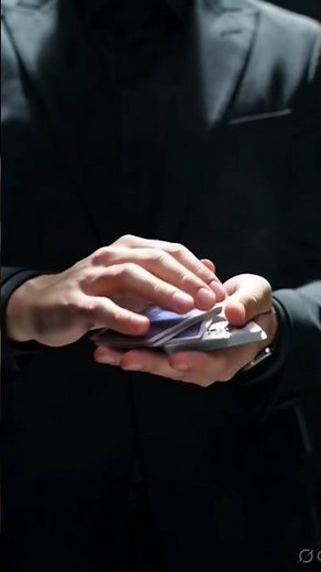 A professional magician performing a stunning card trick on #short #shin lim