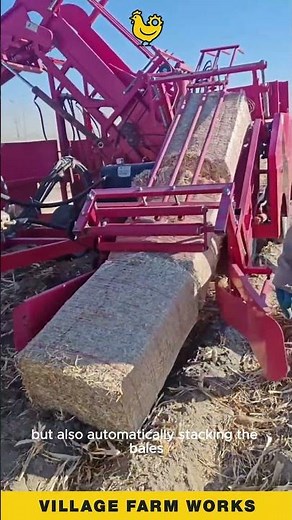 Automated Hay Stacking is a GAME CHANGER 🤯 Look at this machine go! #HayBaler