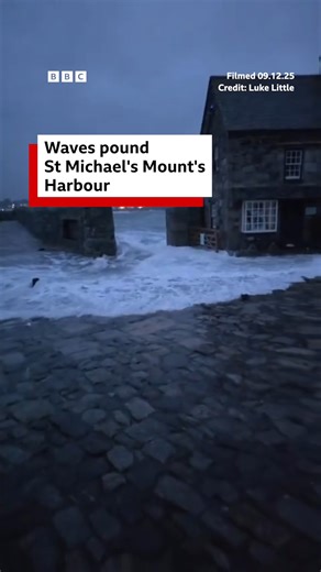 130K views · 2K reactions | This morning's high tide has lashed the harbour on St Michael's Mount | BBC Cornwall | Facebook
