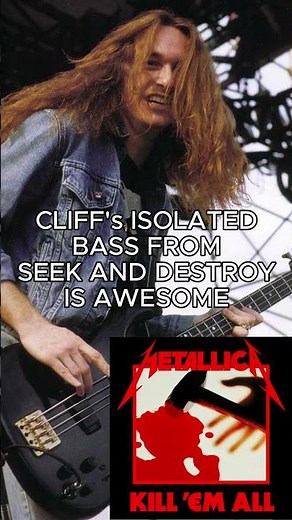 CLIFF's ISOLATED BASS LINE FROM SEEK AND DESTROY IS AWESOME (Part 3) #metallica #cliffburton #shorts