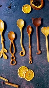 Hand Carved Wood Spoons - Stocking Stuffer Whimsical Little Serving Spoons - - Etsy