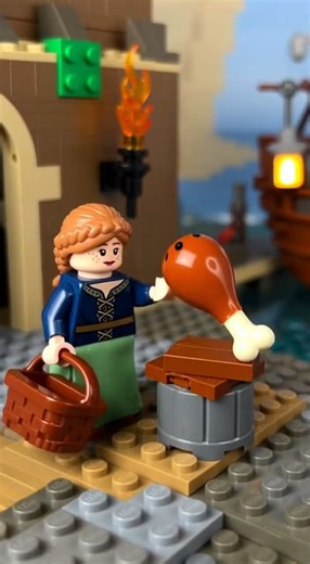Castle Maiden and a Lego chicken drumstick