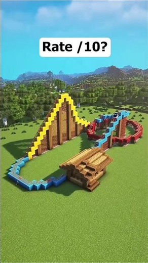 Minecraft Roller Coaster Tutorial ! #minecraft #minecraftbuilding #minecrafttutorial #minecraftpe
