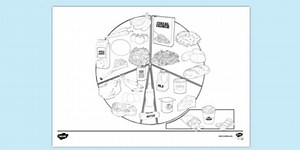 Pie Chart Diet Colouring Sheet