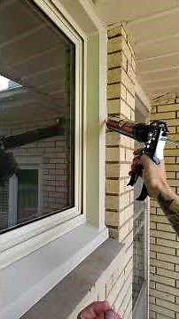Clean caulking lines on a new window! 🛠️ #windowreplacement #WindowInstallation #OknaWindows