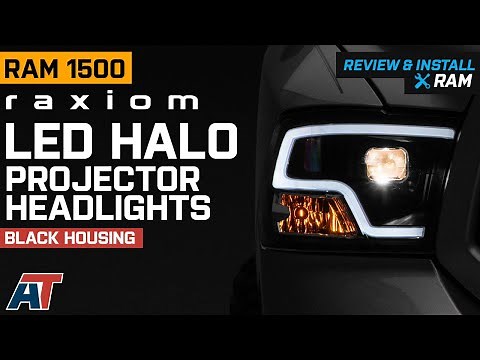 2009-2018 RAM 1500 Raxiom LED Halo Projector Headlights; Black Housing Review & Install