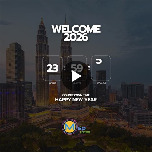 𝗪𝗘𝗟𝗖𝗢𝗠𝗘 𝟮𝟬𝟮𝟲! 𝗛𝗔𝗣𝗣𝗬 𝗡𝗘𝗪 𝗬𝗘𝗔𝗥! As we welcome the New Year, MSP Systems (M) Sdn Bhd remains committed to delivering reliable IT solutions and safeguarding our clients. With our… | MSP Systems (M) Sdn Bhd