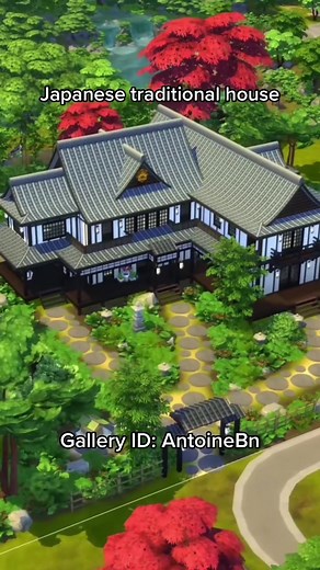 🏯 I have to admit that I’m not very familiar with Asian architecture, but I definitely loved building this Japanese traditional home. Have you ever played in such a house in your game? #simstok #sims #sims4 #sims4build #japanesehome