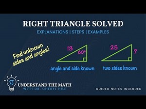 Solving a Right Triangle | Finding Unknown Sides and Angles