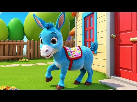 Baby Donkey First Day at School 🐴📚 | 3D Animated Nursery Rhyme for Kids | Toddler Learning Adventure