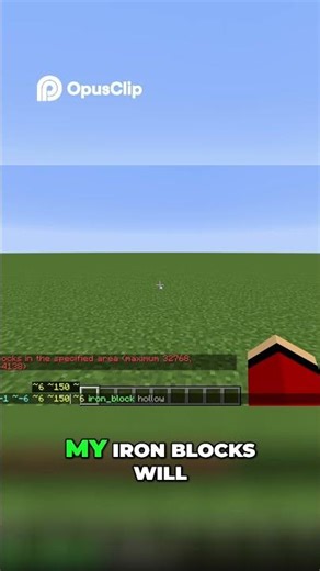 Minecraft Iron Tower Speed Build with Commands! #shorts #minecraft