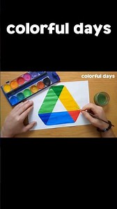 Google Drive logo painting