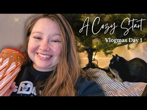 VLOGMAS DAY 1 | A Cozy Start: Holiday Coffee + First Tree in the New Place