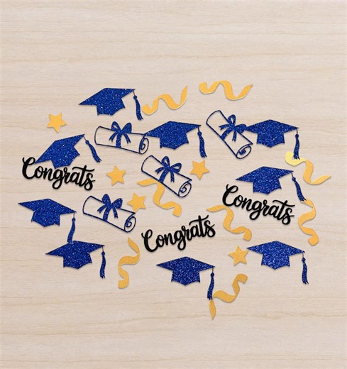 Glitter Graduation Confetti Assorted Table Scatter Choose Package Amount - Etsy