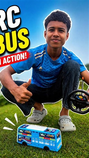 Unboxing the Coolest Blue Remote Control Bus 🚍💙 #shorts