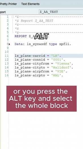 ABAP Trick Block Change in Code #sap #abap #se80